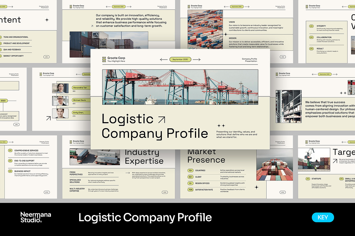 Logistic Company Profile Keynote, a Presentation Template by Neermana (Photo 1 of 4)