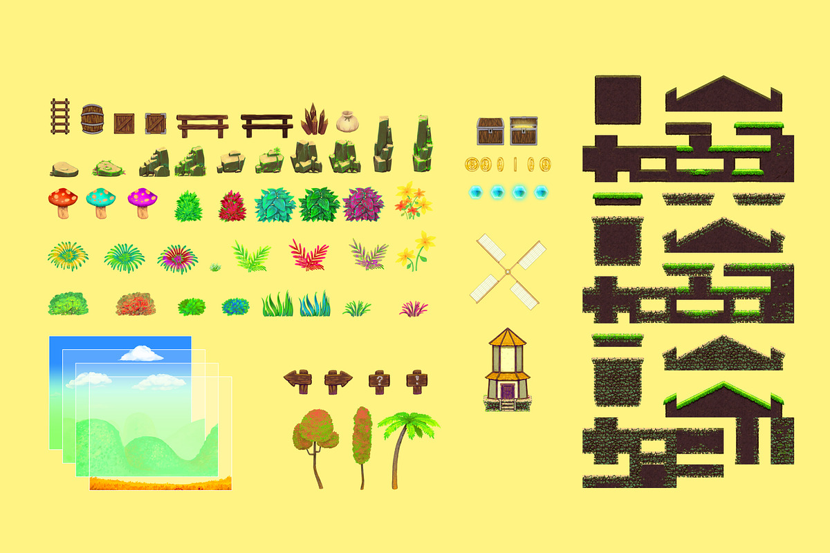 The Old Windmill - Game Tileset, a Graphic by LudicArts (Photo 2 of 4)
