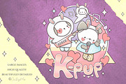 Kawaii Cute Dog Music Clip Art, an Illustration by Jen Digital Art (Thumbnail 4 of 4)