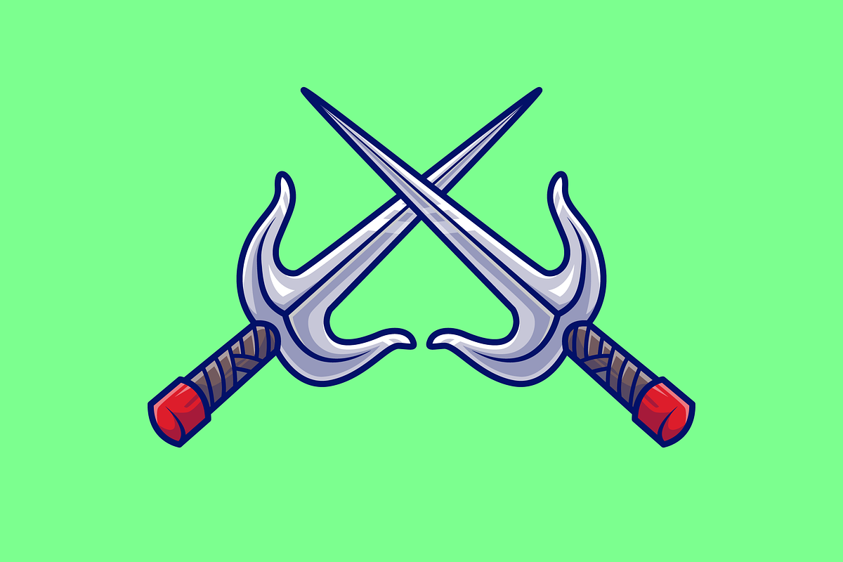 Trisula Sword Cartoon Illustration, an Object Illustration by Catalyst Labs