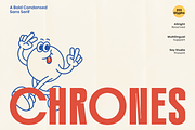 Bold Condensed Sans Font - Chrones, a Sans Serif Font by Say Studio (Thumbnail 1 of 10)