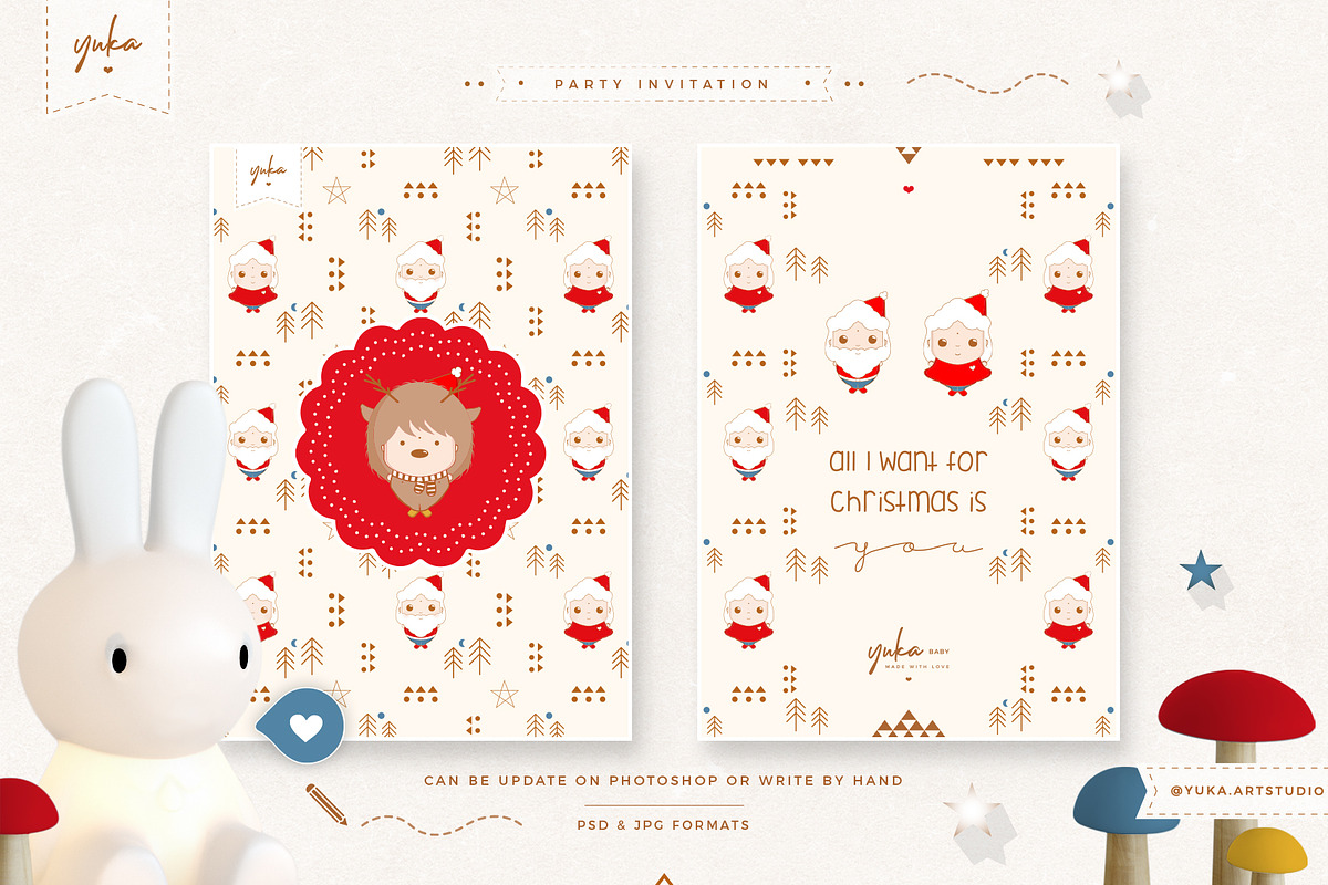 Sweet Christmas - Party Decor, a Decorative Illustration by Yuka Baby (Photo 4 of 10)