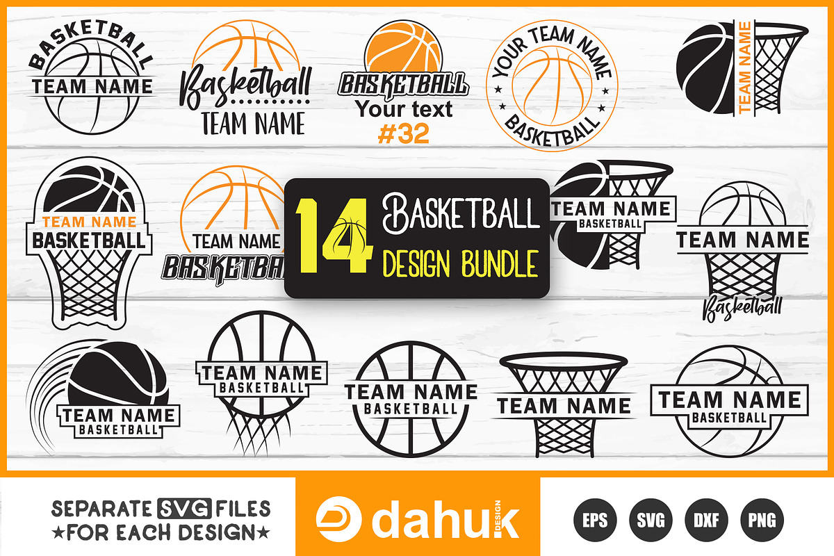 Basketball custom logo template svg, a Graphic by Dahuk Design