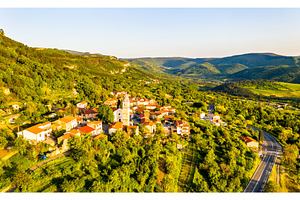 View of crni kal village in slovenia containing slovenia, landscape, and, an Architecture Photo by Leonid Andronov