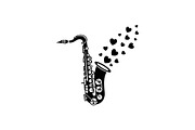 Saxophone Music Love Vector Bundle, an Illustration by Designs_River (Thumbnail 8 of 51)