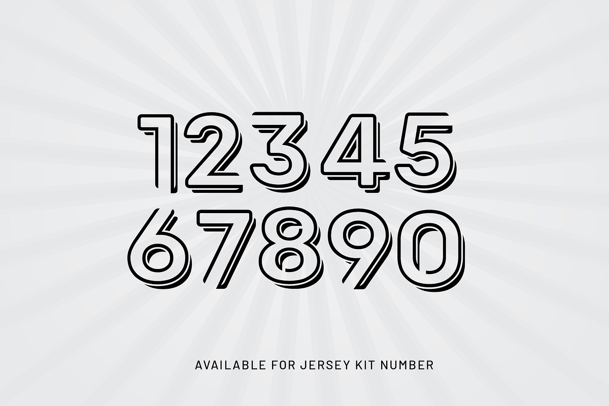 Socceran - Jersey kit display, a Sans Serif Font by indranesia (Photo 2 of 3)