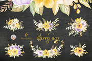 Sunny Day Watercolor Clipart, an Illustration by AurAandTheCat (Thumbnail 3 of 5)