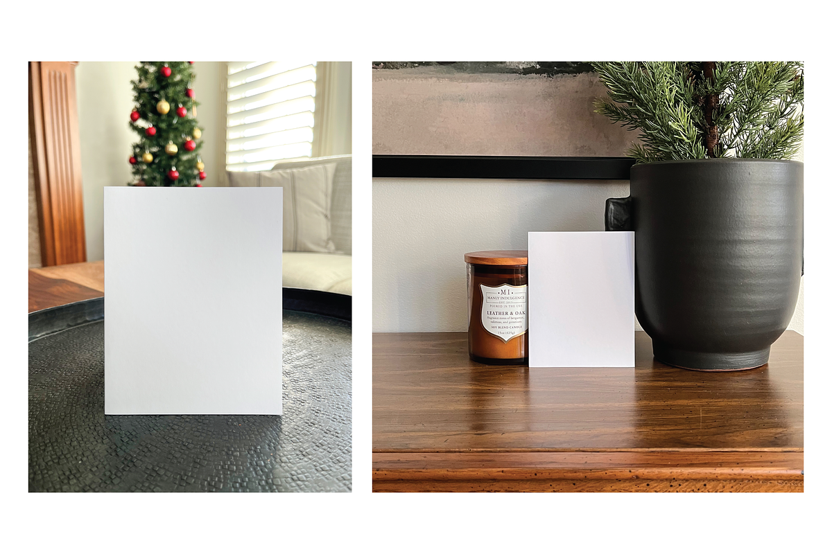 A2 Christmas Card Mockup Bundle, a Household Mockup by Saguaro Digital (Photo 5 of 11)