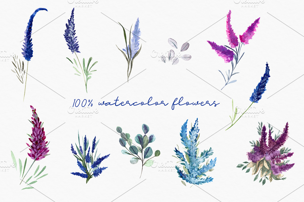 Twilight morning watercolor clip art, a Seasonal Illustration by FleurArt (Photo 9 of 19)