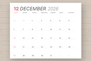 2026 Printable Planner (P037R-26), a Stationery Template by mikhailmorosin (Thumbnail 5 of 7)