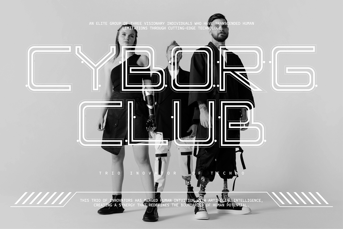 VB Nextron - Futuristic Display Font, a Sans Serif Font by VALIANTBROTHA (Photo 5 of 10)