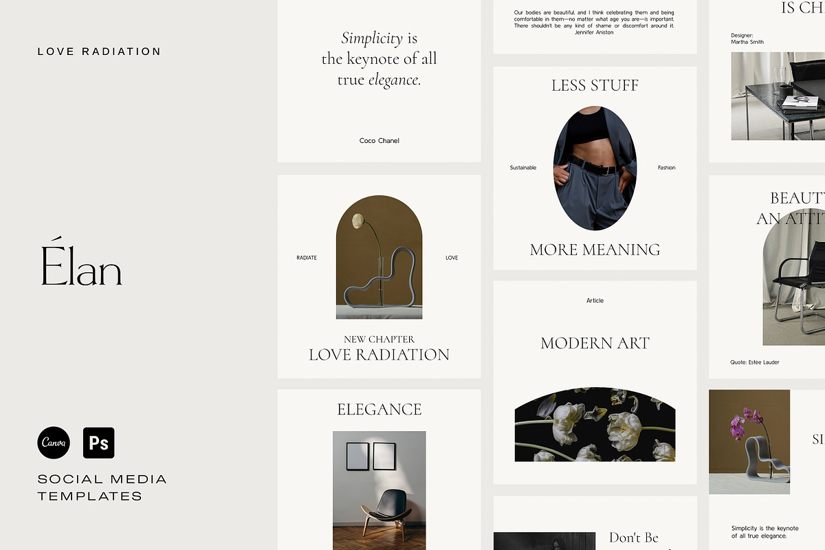 BUNDLE Instagram Templates Canva PS, a Social Media Template by Love Radiation Studio (Photo 4 of 13)