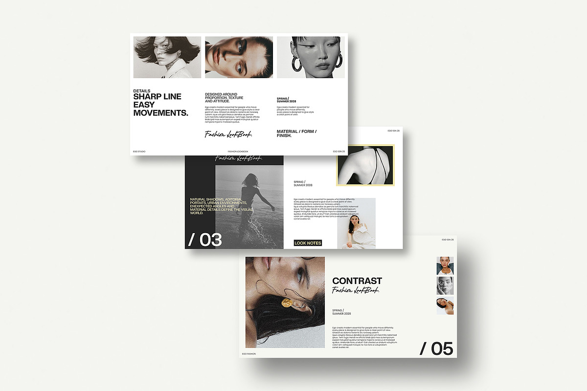 EGO Fashion LookBook | CANVA, a Presentation Template by evgenystudio (Photo 7 of 11)