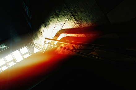 Dramatic light leak on diagonal upstairs backdrop, an Architecture Photo by RETROWAVE '88