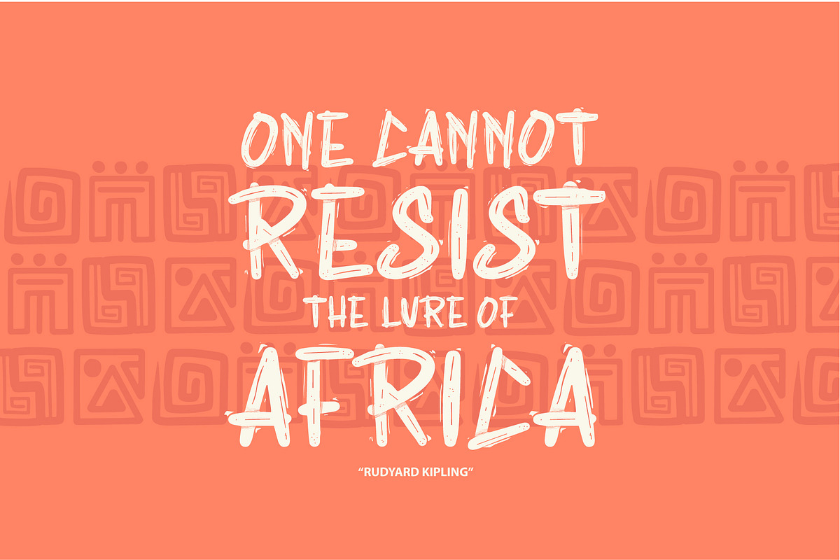 Rabsy: African pattern font preview 6