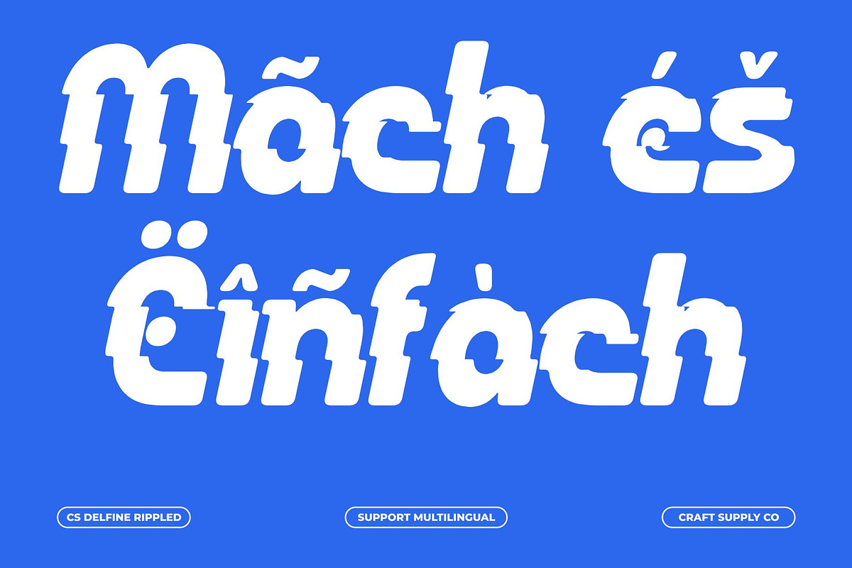 CS Delfine Rippled, a Sans Serif Font by Craft Supply Co. (Photo 7 of 8)