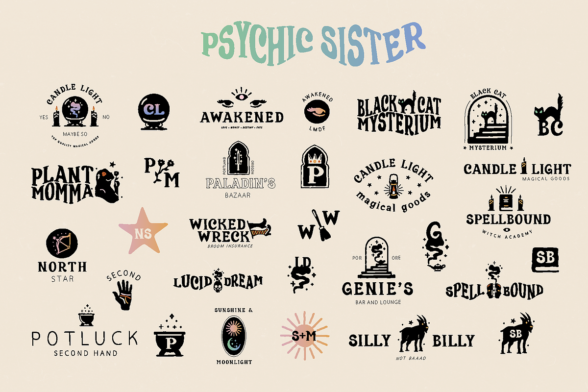 Psychic Sister Mystic Logo Brand Kit, a Branding & Logo Template by Dynamo Ultima (Photo 12 of 21)
