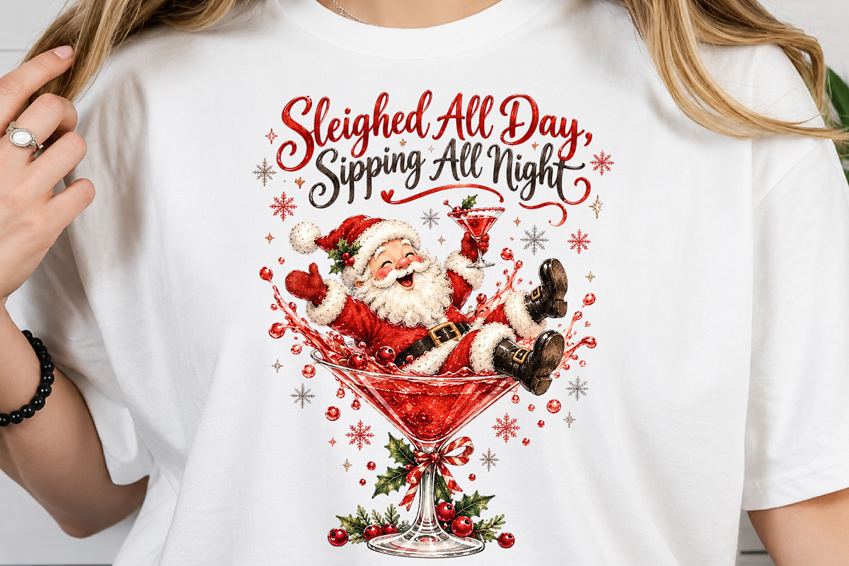 Sleighed All Day, Sipping All Night, a Seasonal Illustration by Craft Nest (Photo 4 of 6)