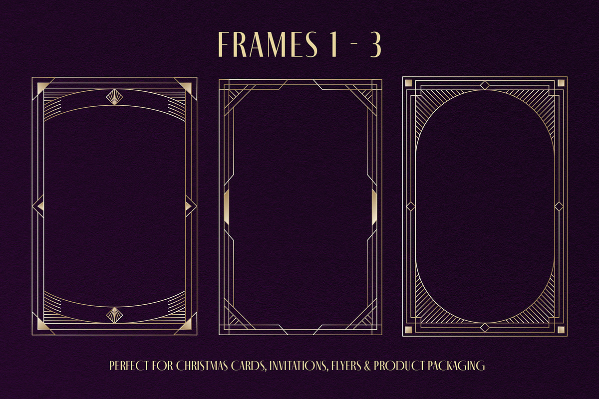Art Deco Border & Frames, an Object Graphic by DesignerCandies (Photo 3 of 7)