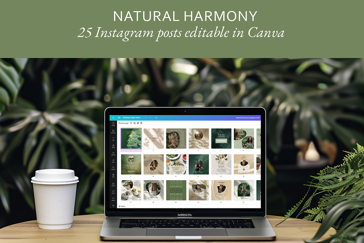 Natural Harmony Social Kit Templates, a Social Media Template by Elena Dorosh (Photo 8 of 13)