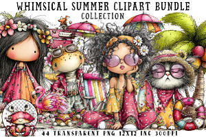 Whimsical Summer Clipart, an Illustration by OK Design