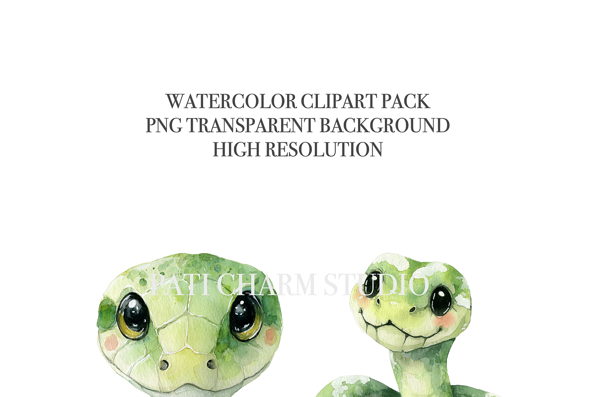 40 Cute Snake Clipart, an Animal Illustration by Pati Charm Studio (Photo 6 of 9)