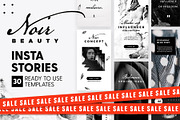 SALE 2in1 Noir Beauty Edition, a Social Media Template by The Wedding Shop (Thumbnail 1 of 15)