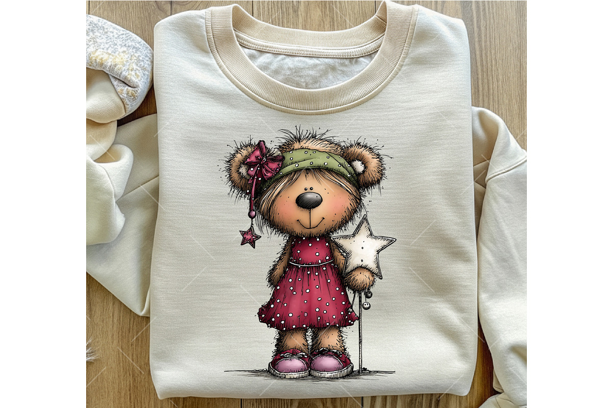Whimsical Christmas Teddy Bear PNG, an Illustration by OK Design (Photo 5 of 6)