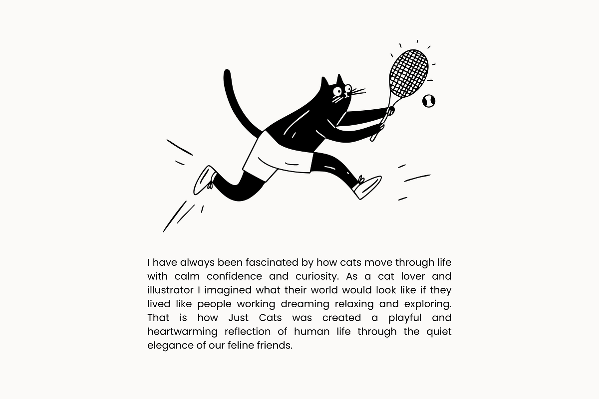 Just Cats: Daily Life Pack, an Animal Illustration by Veyla (Photo 2 of 10)