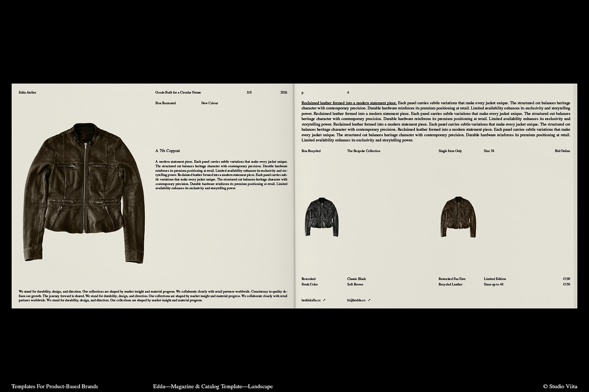 Horizontal Magazine Template⸻Edda, a Magazine Template by Studio Viita (Photo 3 of 9)