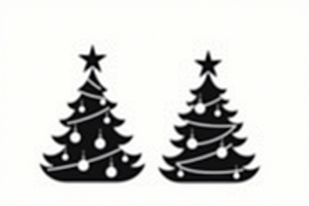 Cozy Holiday Tree Silhouette Designs, an Illustration by Gaye Art (Photo 12 of 21)