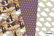 Bear & Bee Digital Paper and Clipart, a Pattern Graphic by kaeselotti (Thumbnail 2 of 5)
