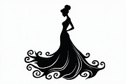Stylish Gown Silhouette Set, an Illustration by yasushie (Thumbnail 4 of 21)