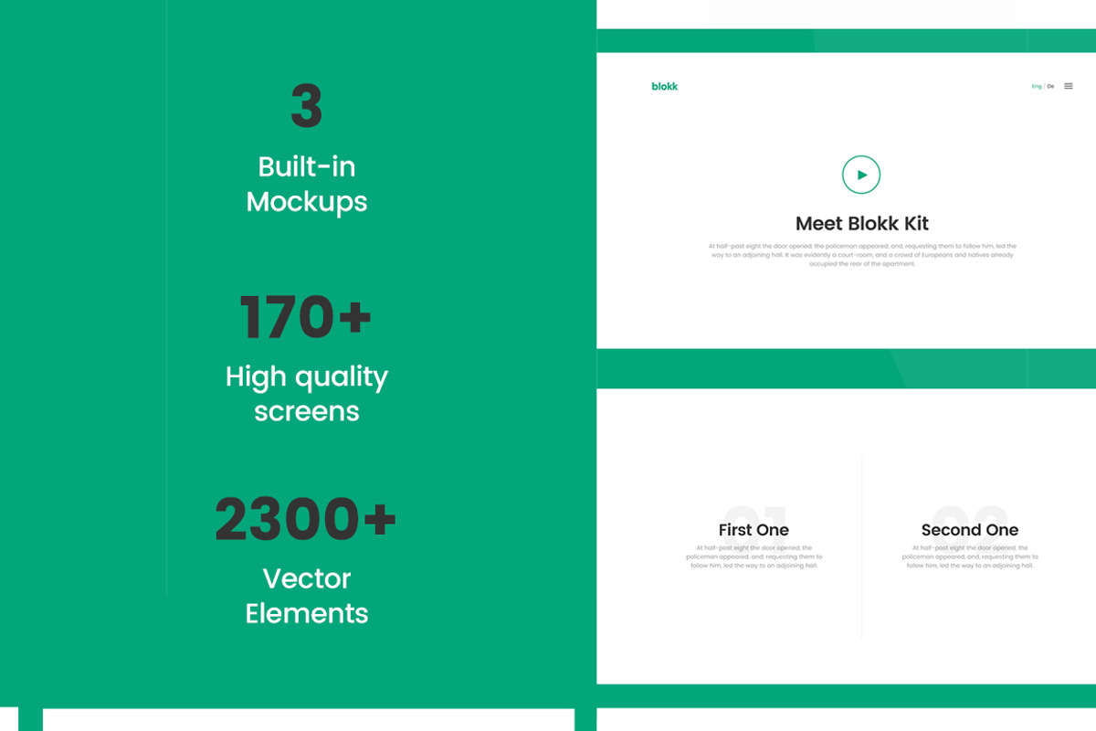 Blokk Wireframe Kit, a Wireframe Template by RobertMayer (Photo 3 of 5)
