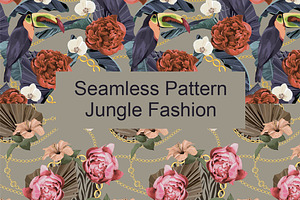 Jungle Fashion Seamless Patterns