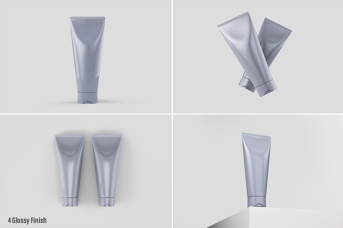 Skincare Tube Mockup 4 view 8 mockup, a Packaging Mockup by Illusiongraphic (Photo 12 of 20)