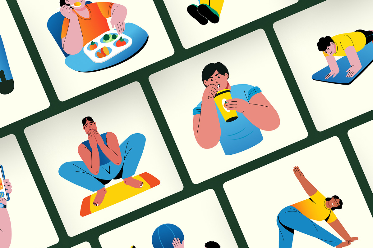 Animated Fitness and Health Illustra, a Healthcare Illustration by Brickclay (Photo 4 of 5)