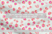 Hand Painted Pink Floral Pattern, a Pattern Graphic by MartinShop (Thumbnail 1 of 10)