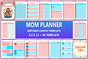 Mom Planner Canva, a Print Template by Designmela01 (Thumbnail 1 of 8)
