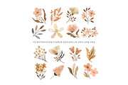 watercolor vintage flower clipart, an Illustration by beatriceviyiwi (Thumbnail 2 of 2)