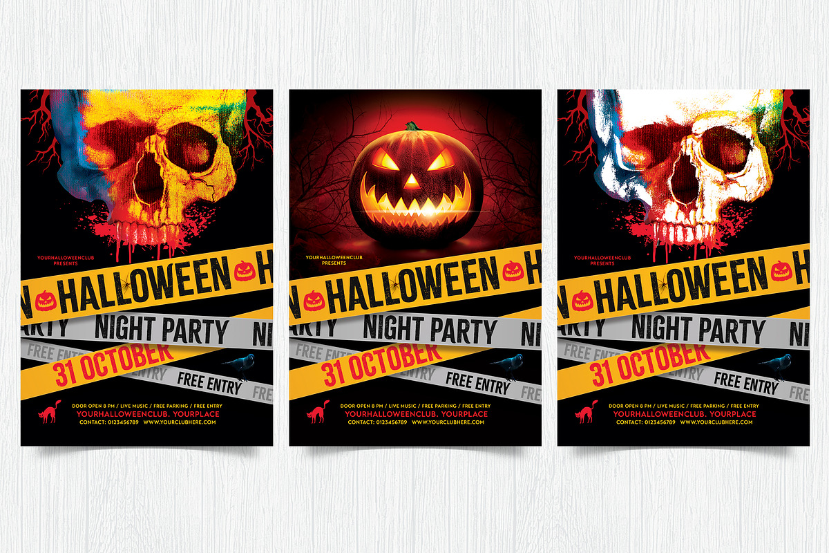 Halloween Party Flyer, a Flyer Template by DesignWorkz