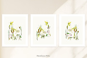 Watercolor Daffodils Floral Wall Art, a Decorative Illustration by MariaScaroniAtelier (Thumbnail 1 of 8)