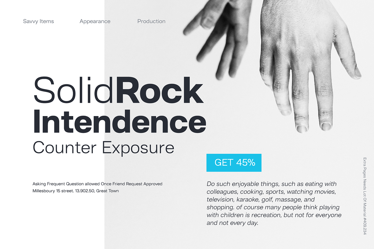 Hando; 20 Fonts of Sans Serif, a Sans Serif Font by Eko Bimantara (Photo 7 of 7)