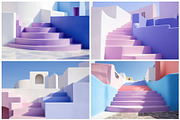 32 Santorini Stairs Illustrations, a Wallpaper Graphic by HipFonts (Thumbnail 3 of 9)