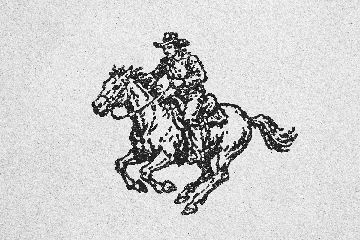 Vintage cowboy illustration, a Person Illustration by lettett (Photo 3 of 3)