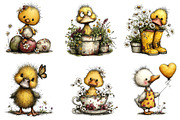 Whimsical Spring Duck Clipart, an Illustration by Dream Creation (Thumbnail 2 of 6)