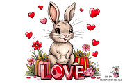 Bunny love PNG Clipart Bundle, a Graphic by Clipart Bloom (Thumbnail 2 of 12)
