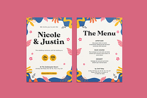 Abstract Wedding Invitation Template, an Invitation Template by iDoodle Studio