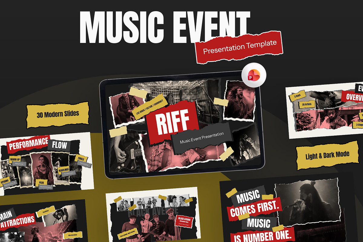 Music Event PowerPoint, a Presentation Template by New Coral Design (Photo 1 of 10)