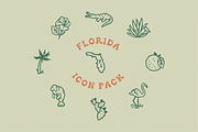 FLORIDA ICON PACK, an Outline Icon by Abby Leighton Studio (Thumbnail 1 of 3)